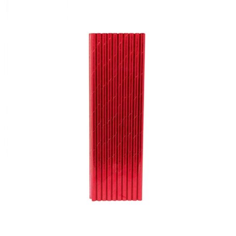 IG Design  Party Straws - Foil Red