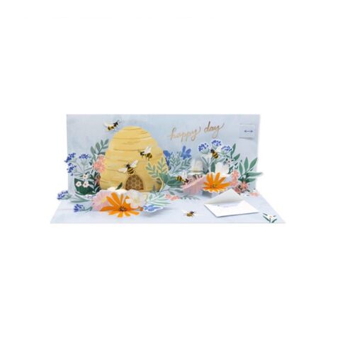 Up With Paper Panoramics  Pop-Up Card - Honeybees