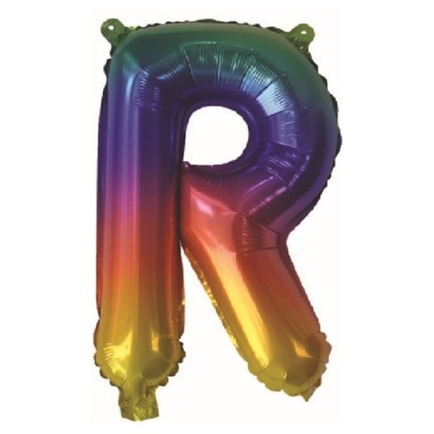 Artwrap 35cm Rainbow Party Foil Balloons - Letter R