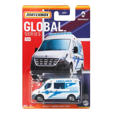 Mattel Matchbox Global Series Renault Master Ambulance Blue
