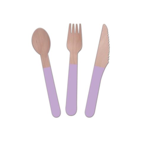 IG Design Wooden Cutlery - Purple