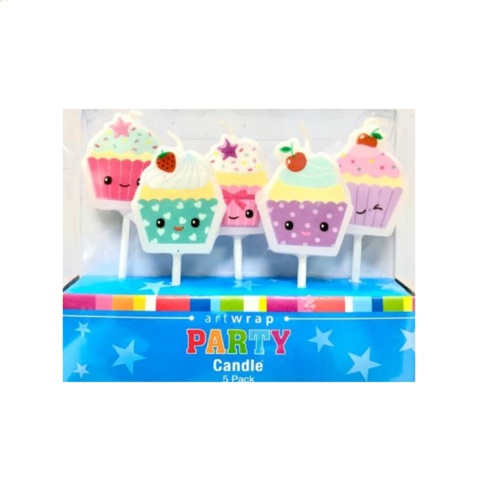 Artwrap 5 Pick Candles - Cupcakes