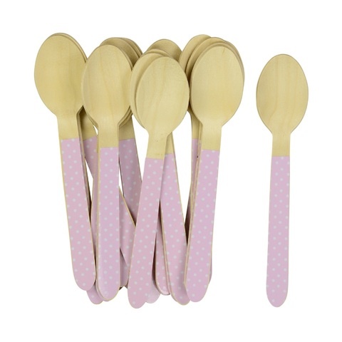 Sambellina Pink Polkadot Wooden Spoons