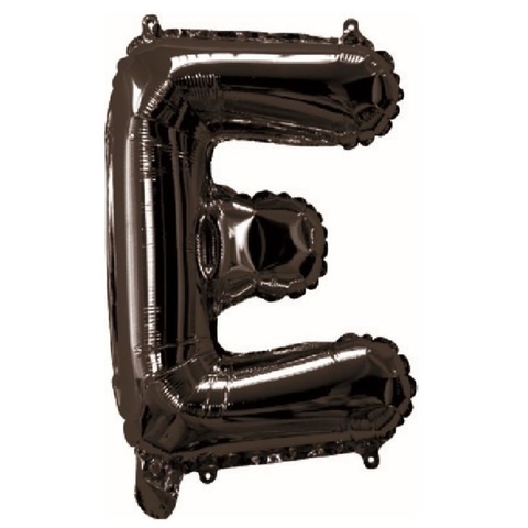 Artwrap 35cm Black Party Foil Balloons - Letter E