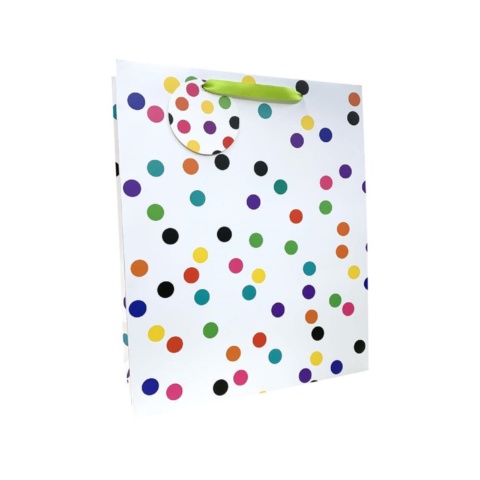 Simon Elvin Large Gift Bag -Rainbow Dots