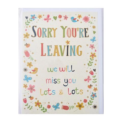 Piccadilly Farewell Card - SORRY YOURE LEAVING we will miss you lots  lots