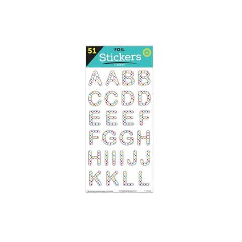 Artwrap Party Stickers - Alphabets Polka Dot