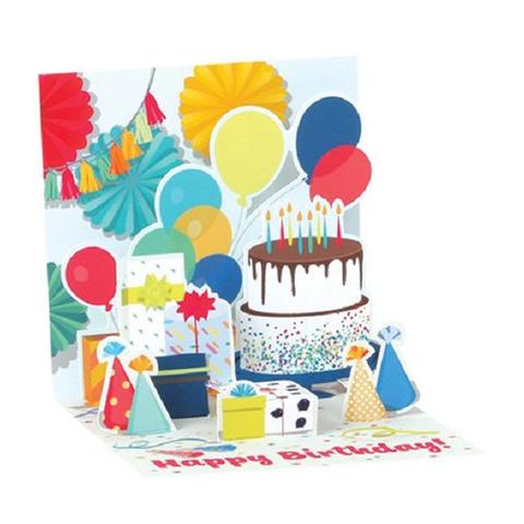 Up With Paper Trinklets Mini POP-Up Gift Card - Birthday Party