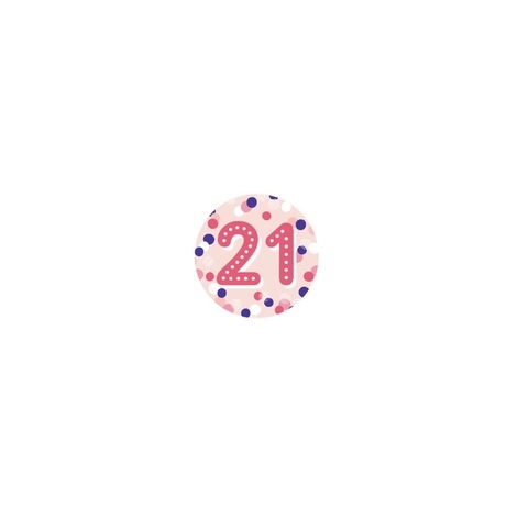 Artwrap Medium Party Badges - 21St Birthday Dots
