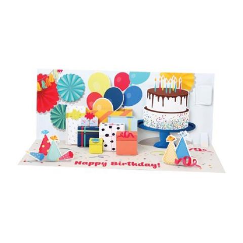 Up With Paper Panoramics Sound And POP-Up Greeting Card - Birthday Party