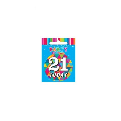 Artwrap Medium Party Badges - 21St Birthday Triangles