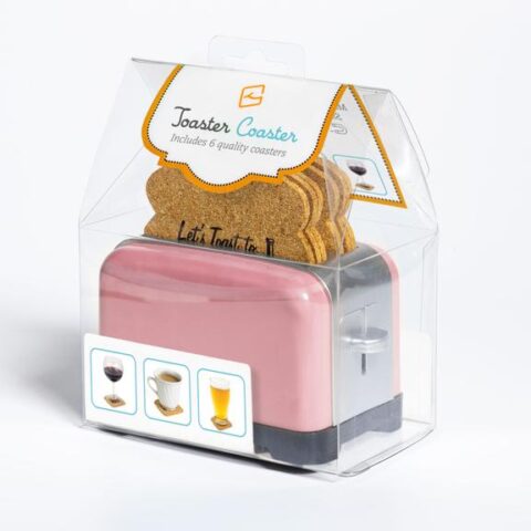 Thinking Gift Toaster Coaster Pink