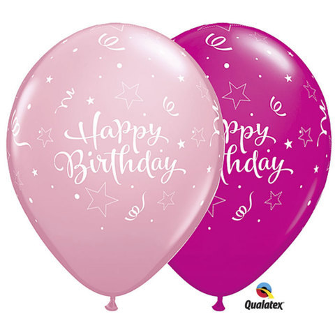 Qualatex 11 Latex Happy Birthday Shining Stars