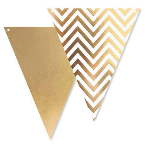 Illume Gold Spots Stripes  Chevron  Party Flags