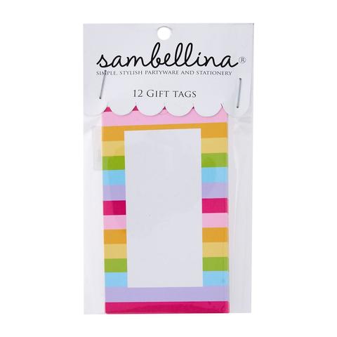 Sambellina Rainbow Stripes Gift Tags