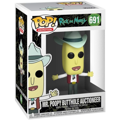 Funko POP Rick And Morty 691 Mr Poopy Butthole Auctioneer