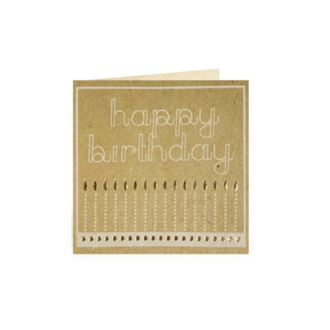 THE AEIOU Good Kraft Gift Tag - Happy Birthday