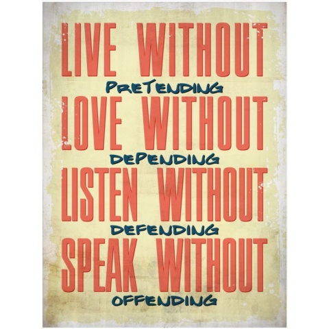 Posterhub Lifestyle  Artprint - Motivation Live Love Listen Speak