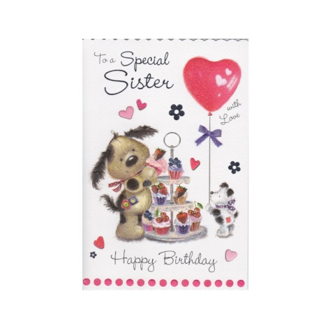 Johnny Javelin Birthday Card - Sister