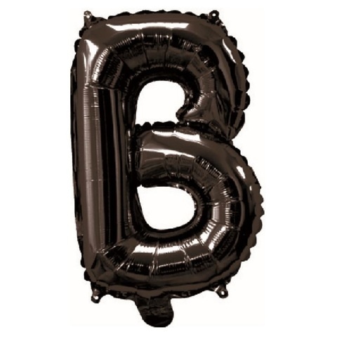 black foil balloon letters
