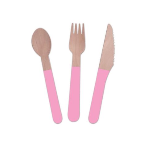 IG Design Wooden Cutlery - Pink
