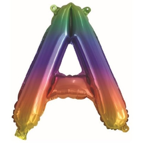 Artwrap 35cm Rainbow Party Foil Balloons - Letter A
