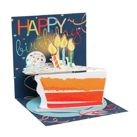 Up With Paper Trinklets Mini POP-Up Gift Card - Big Slice Of Cake