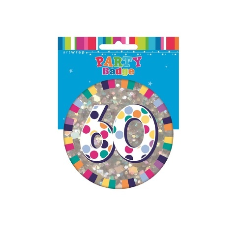 Artwrap Large Party Badges - 60Th Birthday