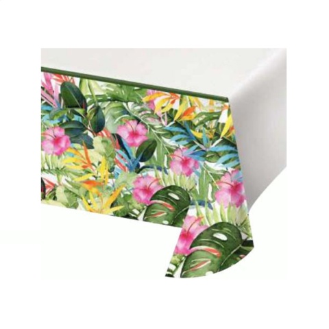 Creative Converting Metallic Tablecover - Floral Paradise