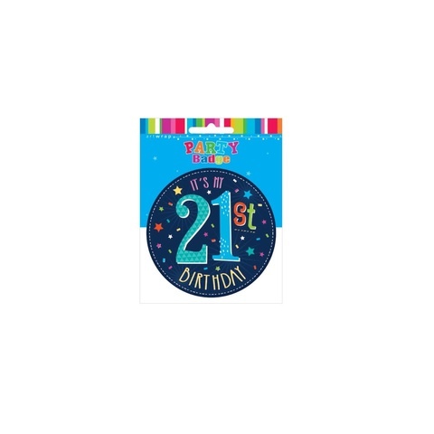 Artwrap Large Party Badges - 21St Birthday