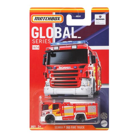 Mattel Matchbox Global Series Scania P 360 Fire Truck
