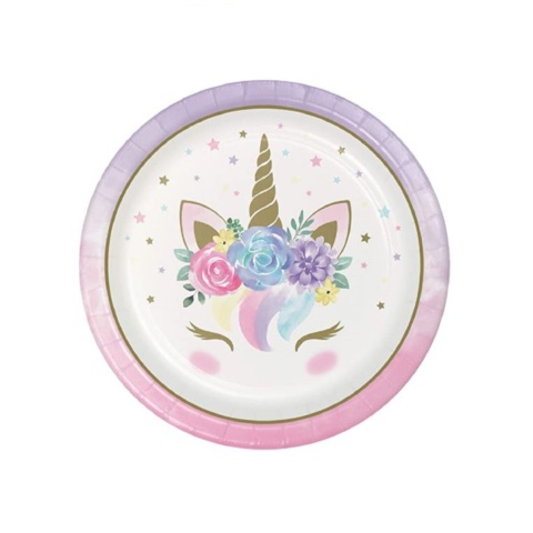 Creative Converting Unicorn Baby Dinner Plate