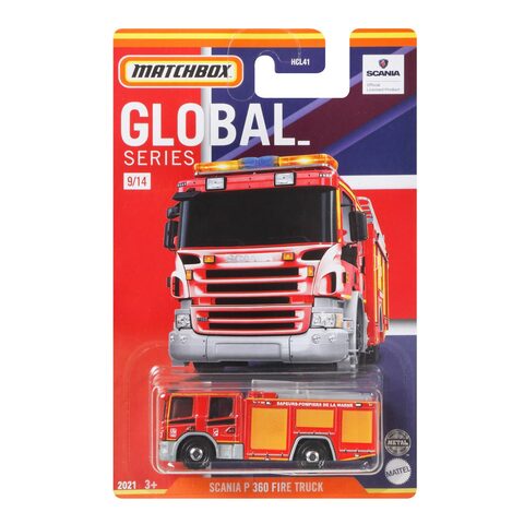 Mattel Matchbox Global Series Scania P 360 Fire Truck