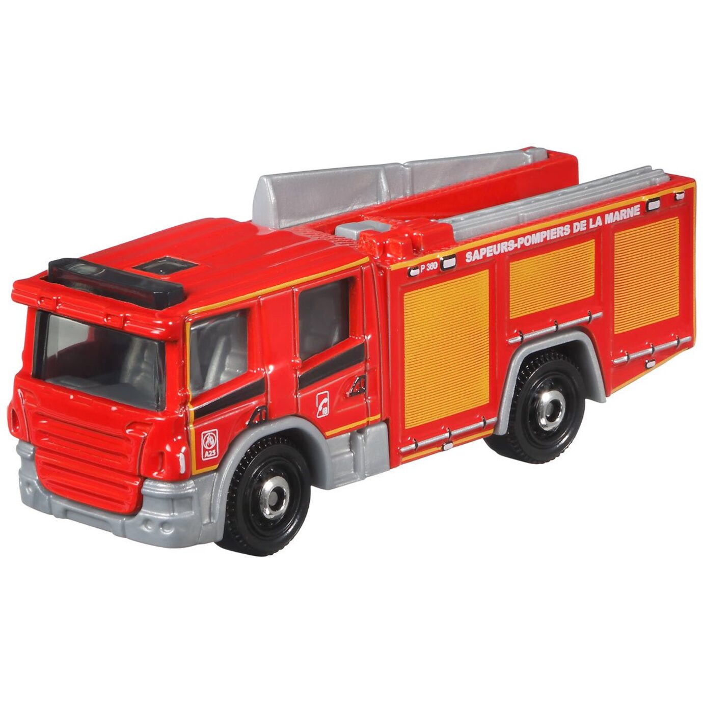 Matchbox 2019 MBX Rescue Scania P 360 Fire Engine – 1:64 Scale Die-Cast Model, Red & Orange - View #10