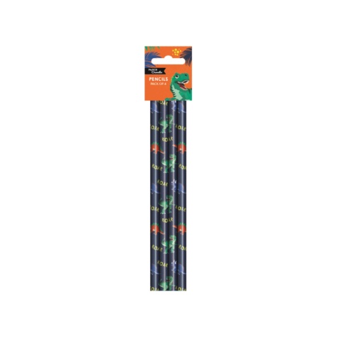 IG Design Group Pencils Pack Of 4 - Dinosaur