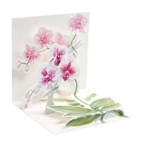 Up With Paper Trinklets Mini POP-Up Gift Card - Watercolor Orchids