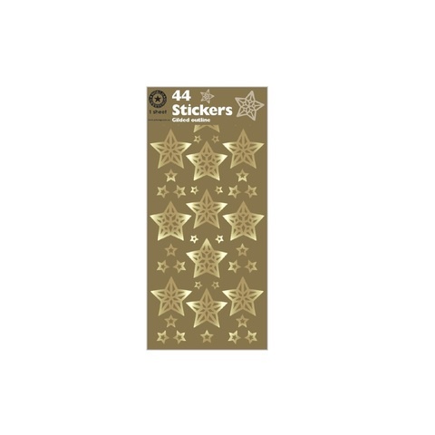 Artwrap Party Gilded Outline Stickers - Gold Stars