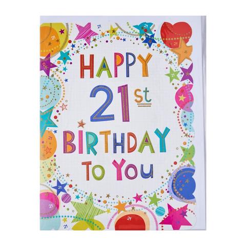 Piccadilly Birthday Card - HAPPY 21st BIRTHDAY Ro You