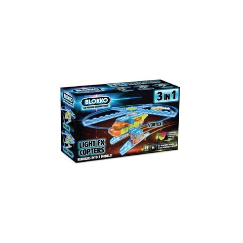 Artwrap Blokko 3 in 1 Light up Helicopters
