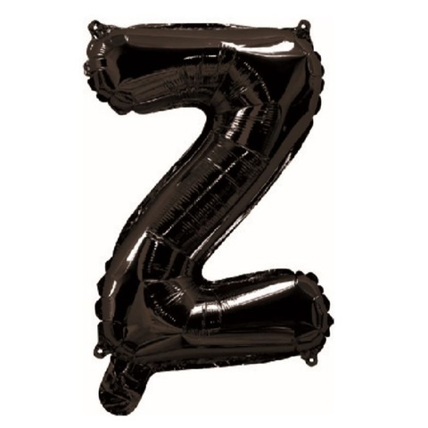 black foil balloon letters