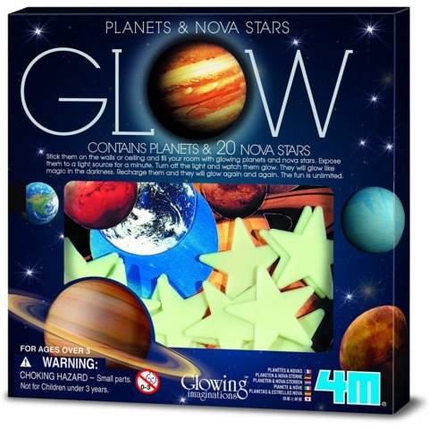4m Glow Planets  Nova Stars in Box 20pcs