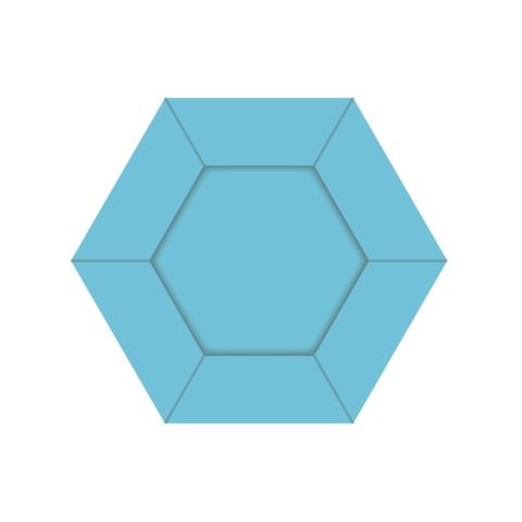 IG Design Group  Party Plates - Hexagon Blue