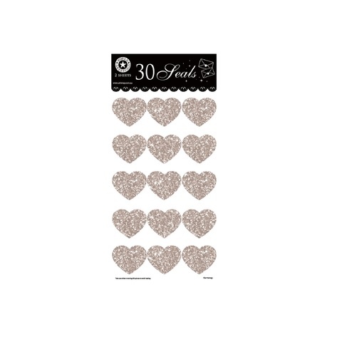 Artwrap Party Sticker Seals - Silver Heart