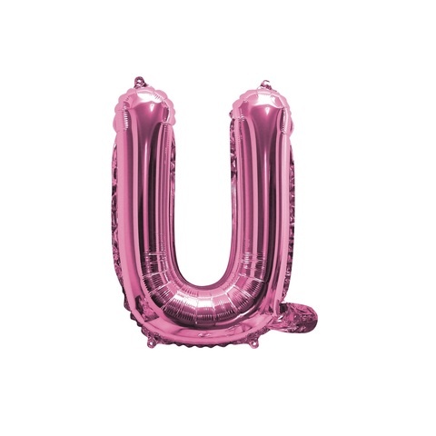 Artwrap 35 Cm Pink Party Foil Balloon - Letter U