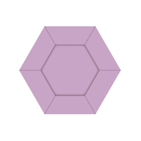 IG Design Group  Party Plates - Hexagon Purple