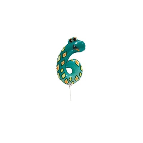 Artwrap 35 Cm Animal Numbers Party Foil Balloon - Number 6