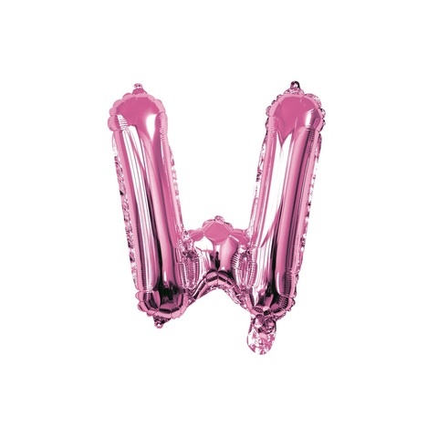 Artwrap 35 Cm Pink Party Foil Balloon - Letter W