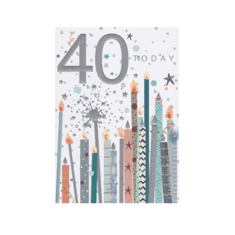 Words n Wishes Birthday Card - 40th Birthday