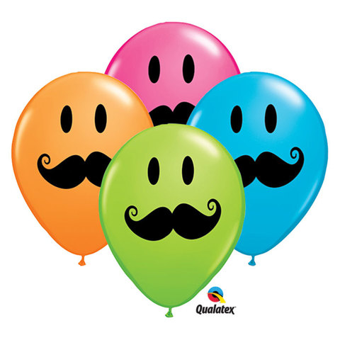 Qualatex 11 Latex Smiley Mustache