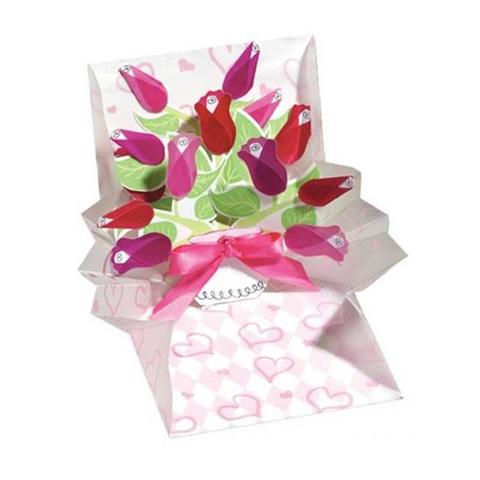 Up With Paper Treasures POP-Up Greeting Card - Bouquet Of Roses